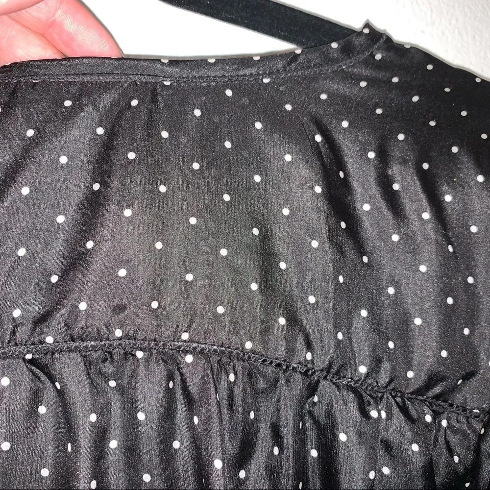 Scotch & Soda Maison Scotch Polka Dot Print Layered Ruffle Sleeves Blouse Top - Picture 8 of 9